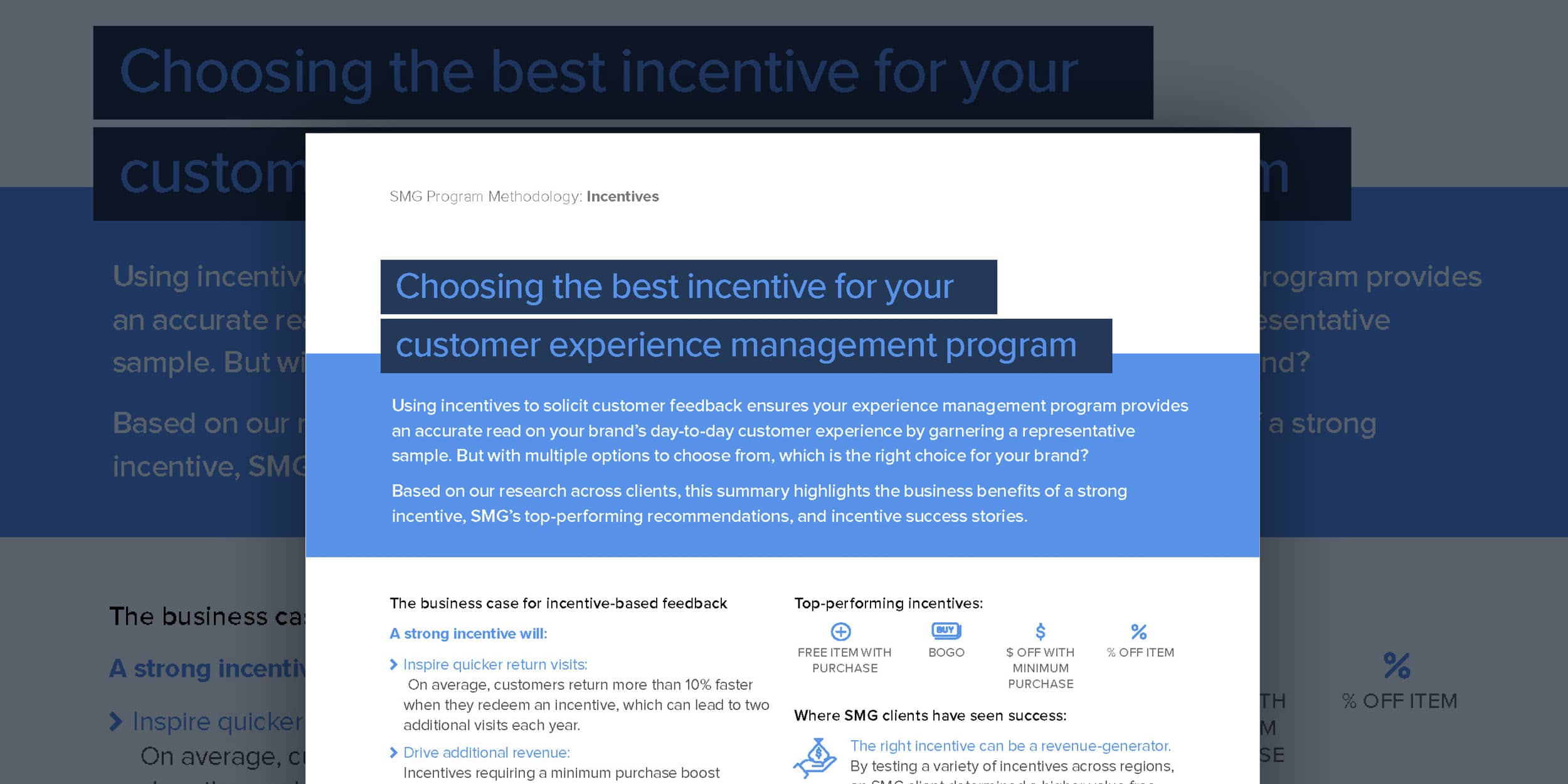 XM Program Guide: Incentives