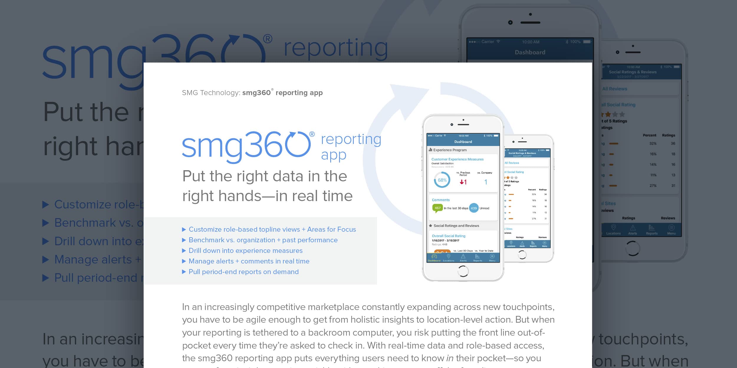 smg360 reporting app