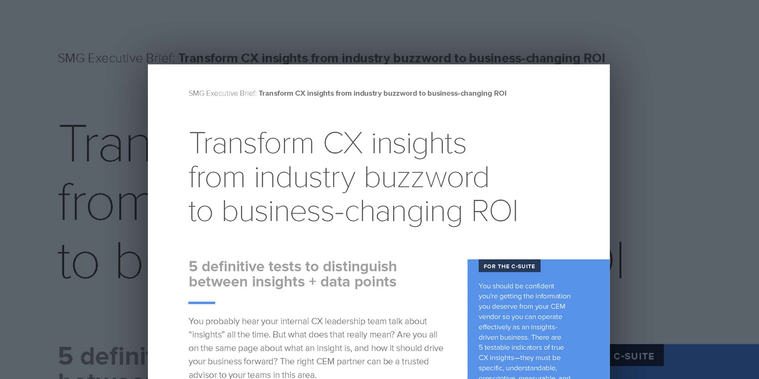 Transform CX insights from industry buzzword to business-changing ROI