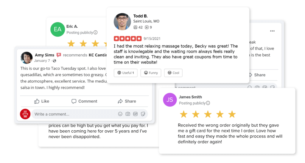images of online reviews