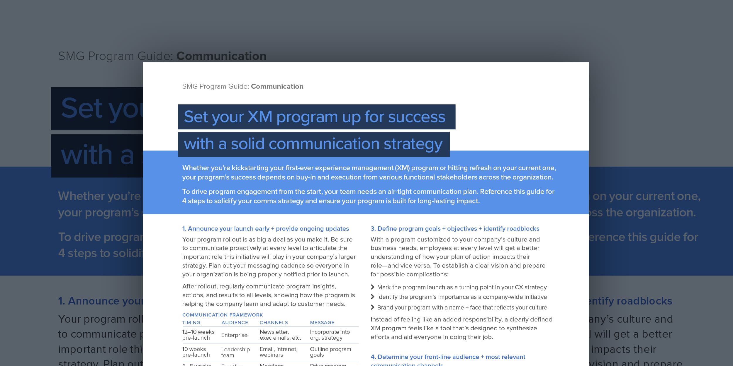 XM Program Guide: Communication