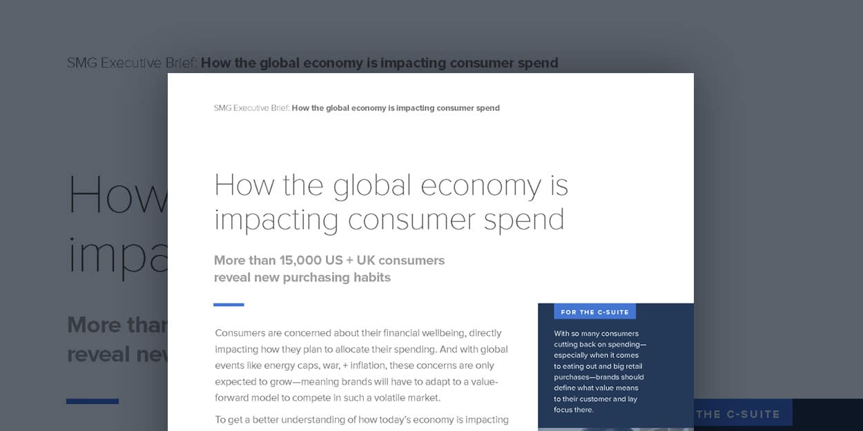 How the global economy is impacting consumer spend 