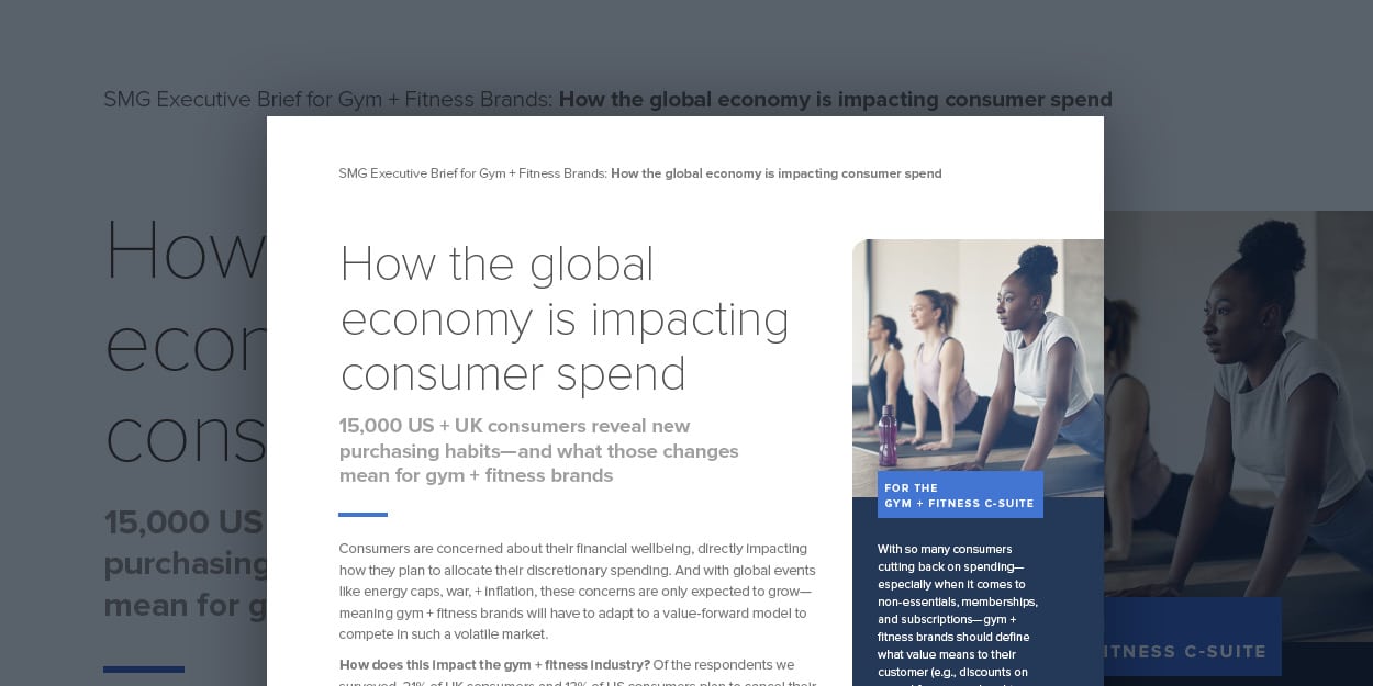 How the global economy is impacting consumer spend in gym + fitness