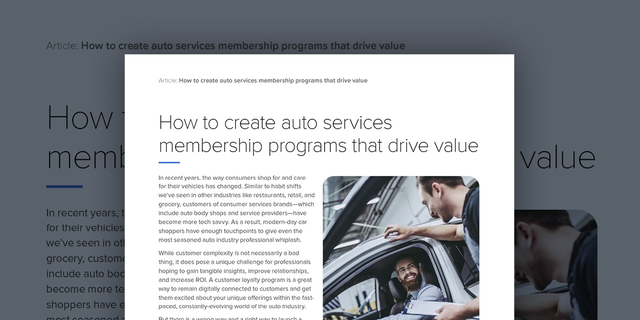 How to create auto services membership programs that drive value